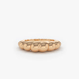 14k Chunky Twisted Dome Ring - GeumJewels