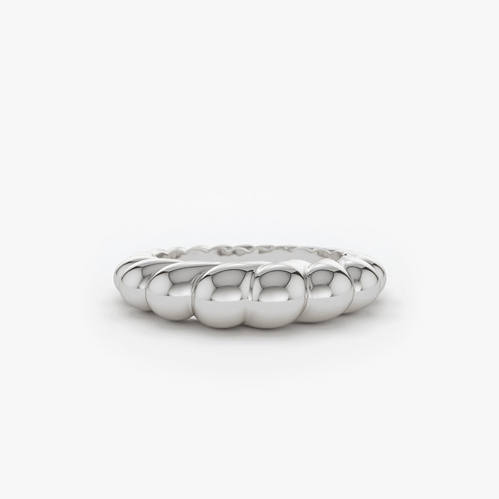 14k Chunky Twisted Dome Ring - GeumJewels