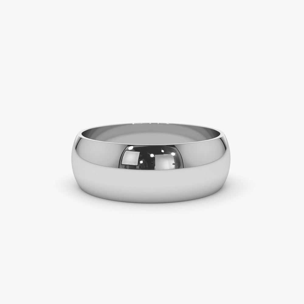 14k Classic 6MM Dome Wedding Ring - GeumJewels