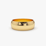 14k Classic 6MM Dome Wedding Ring - GeumJewels