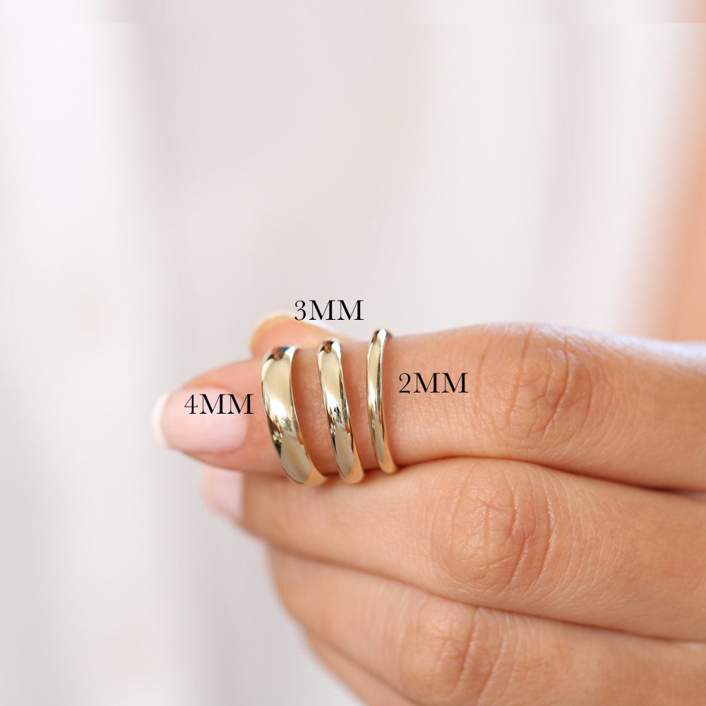 14k Classic Dome 2MM Band - GeumJewels