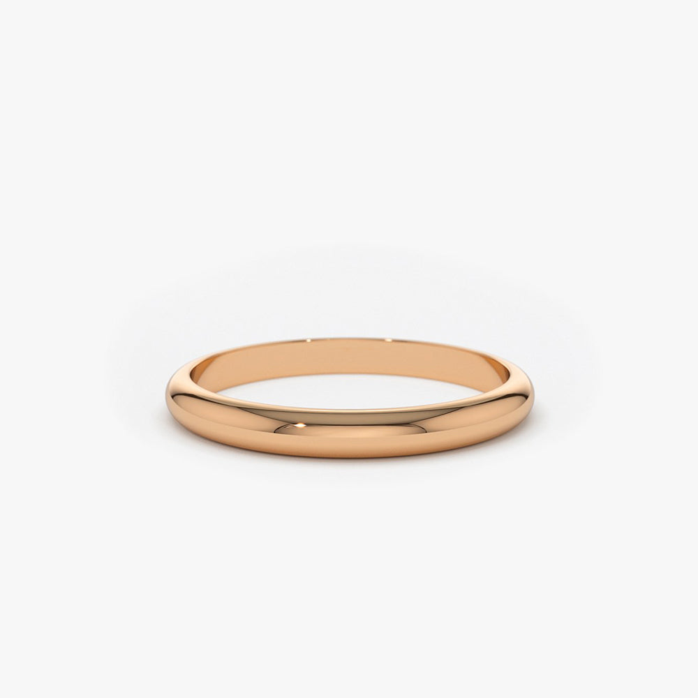 14k Classic Dome 2MM Band - GeumJewels