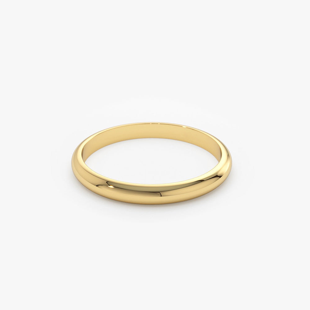 14k Classic Dome 2MM Band - GeumJewels