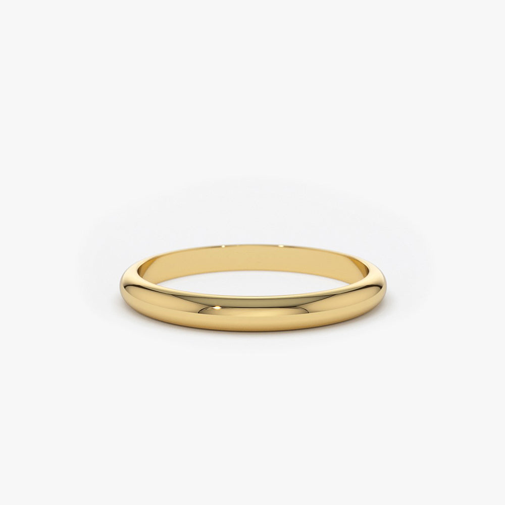 14k Classic Dome 2MM Band - GeumJewels
