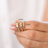 14k Classic Dome 4MM Unisex Wedding Ring - GeumJewels