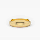 14k Classic Dome 4MM Unisex Wedding Ring - GeumJewels