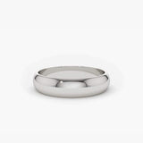 14k Classic Dome 4MM Unisex Wedding Ring - GeumJewels
