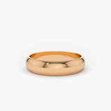 14k Classic Dome 4MM Unisex Wedding Ring - GeumJewels