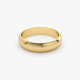 14k Classic Dome 4MM Unisex Wedding Ring - GeumJewels