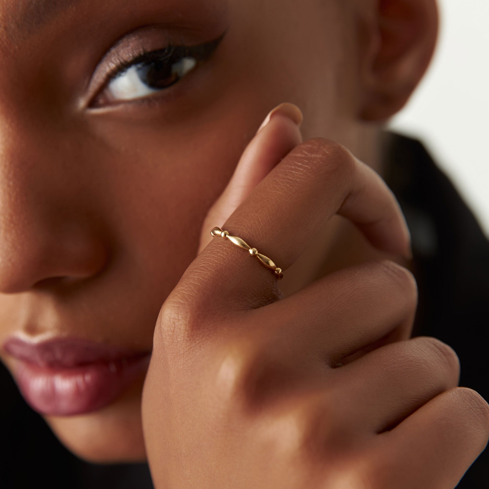 14K Cute Bead Stacking Band - GeumJewels