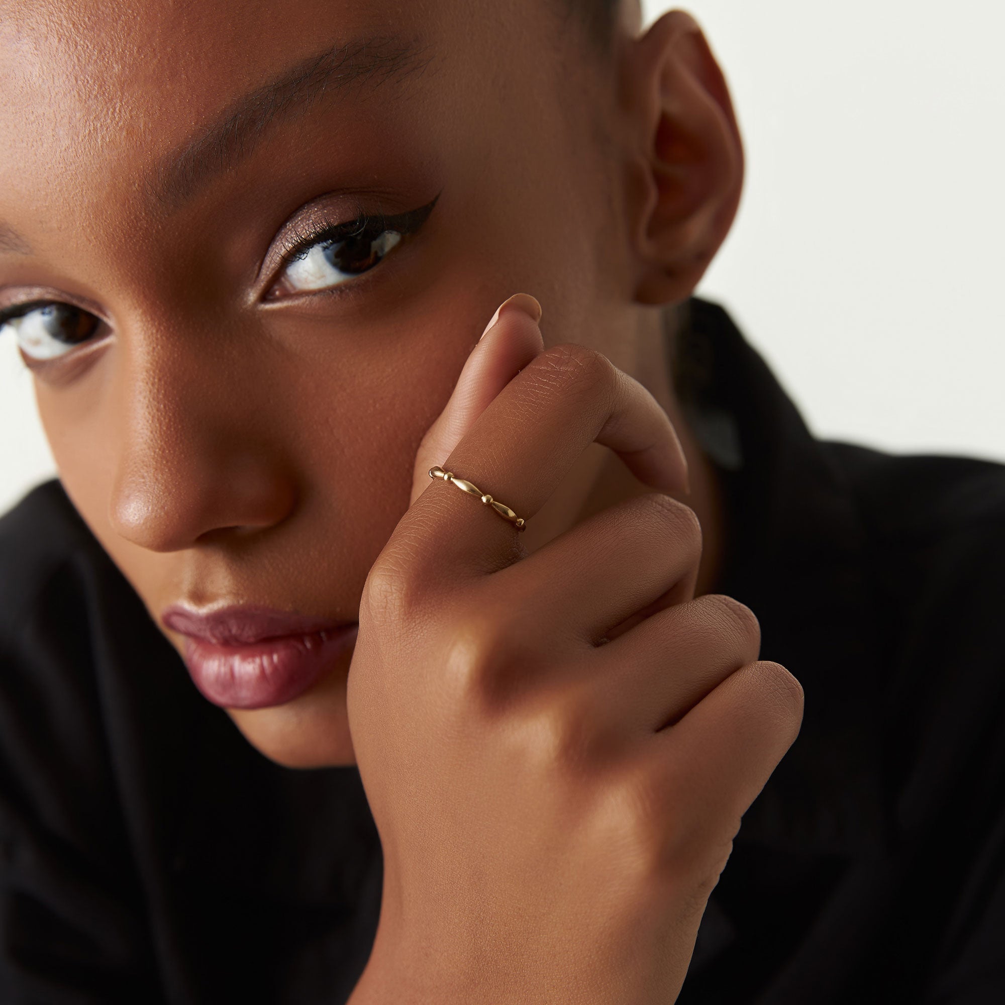 14K Cute Bead Stacking Band - GeumJewels