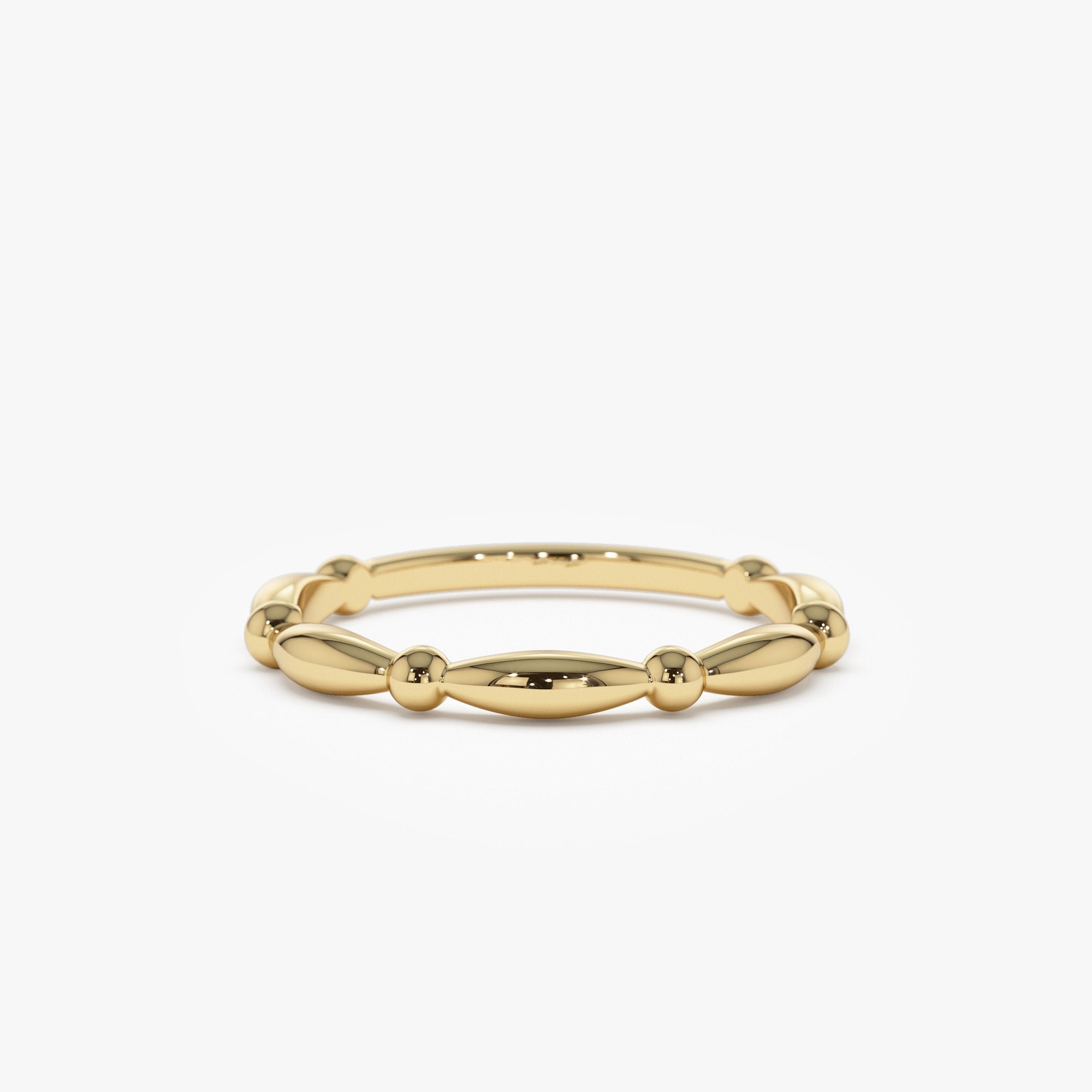 14K Cute Bead Stacking Band - GeumJewels