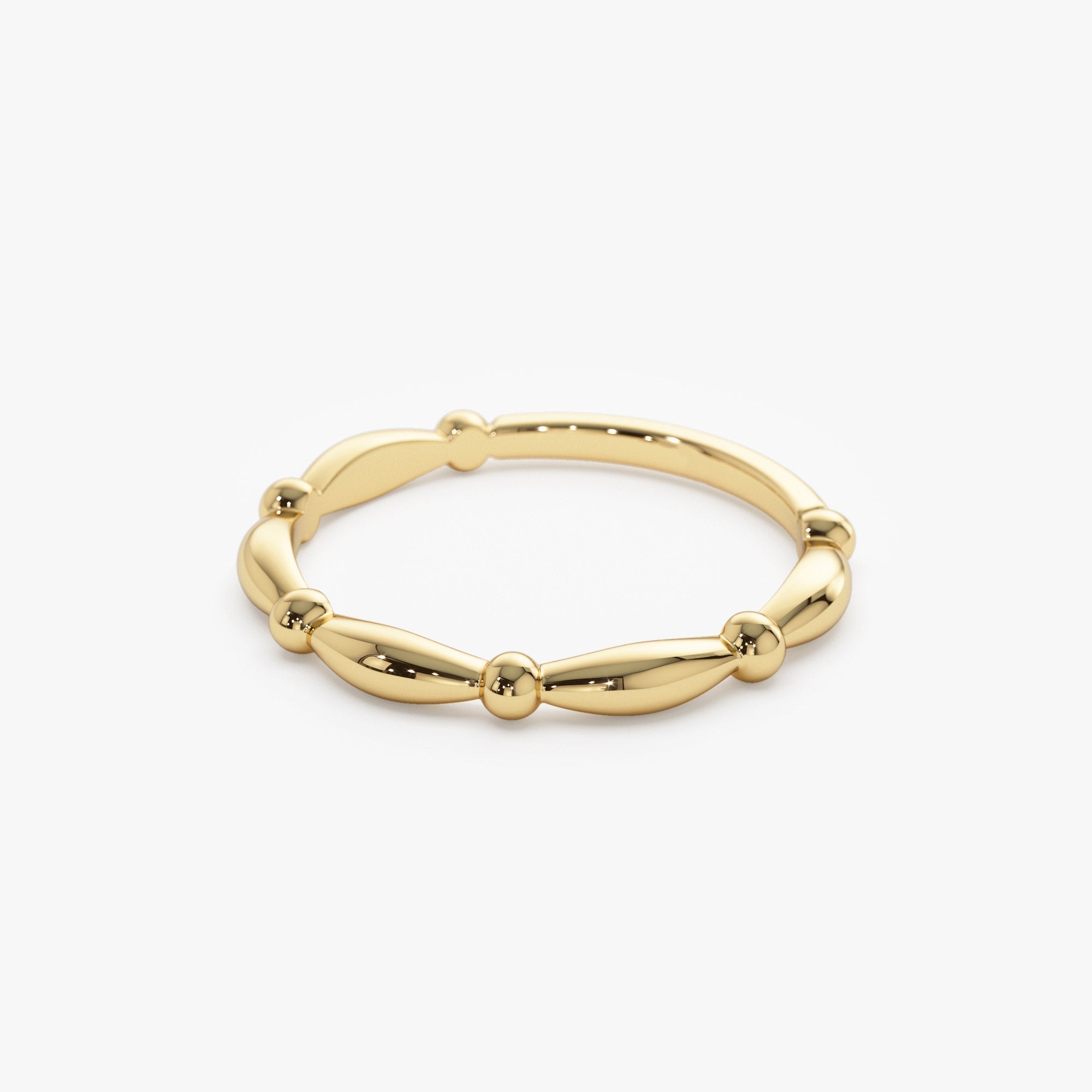 14K Cute Bead Stacking Band - GeumJewels