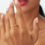 14k Dainty Heart Stacking Gold Ring - GeumJewels