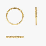 14k Dainty Heart Stacking Gold Ring - GeumJewels
