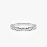 14k Dainty Heart Stacking Gold Ring - GeumJewels