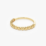 14k Dainty Heart Stacking Gold Ring - GeumJewels