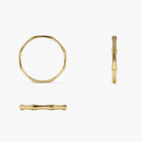 14k Dainty Minimal Bamboo Gold Ring - GeumJewels