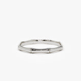 14k Dainty Minimal Bamboo Gold Ring - GeumJewels