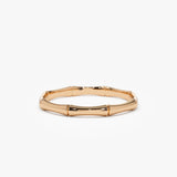 14k Dainty Minimal Bamboo Gold Ring - GeumJewels
