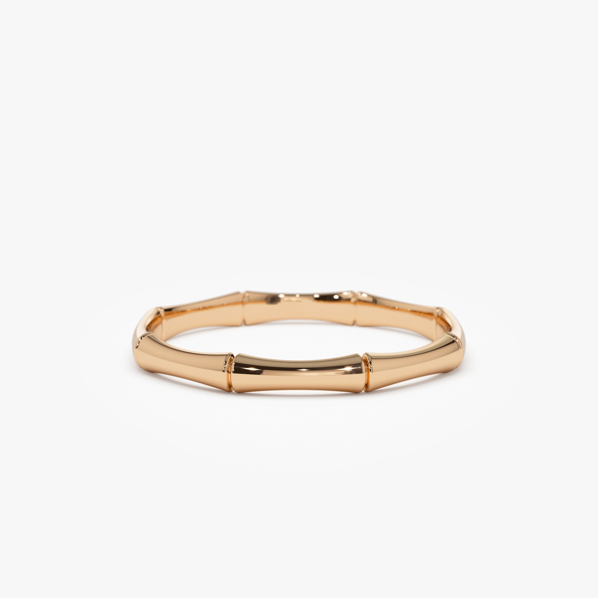 14k Dainty Minimal Bamboo Gold Ring - GeumJewels