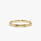 14k Dainty Minimal Bamboo Gold Ring - GeumJewels
