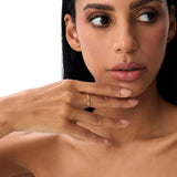 14k Diagonal Fluted Band Ring - GeumJewels