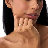 14k Diagonal Fluted Band Ring - GeumJewels