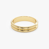 14k Double Dome Band Wedding Ring - GeumJewels