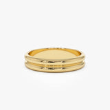 14k Double Dome Band Wedding Ring - GeumJewels