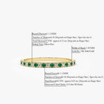 14K Emerald and Diamond Alternating Eternity Ring - GeumJewels