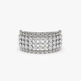 14k Floating Diamond Bubble Band - GeumJewels
