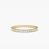 14k Full Eternity Petite Diamond Ring - GeumJewels