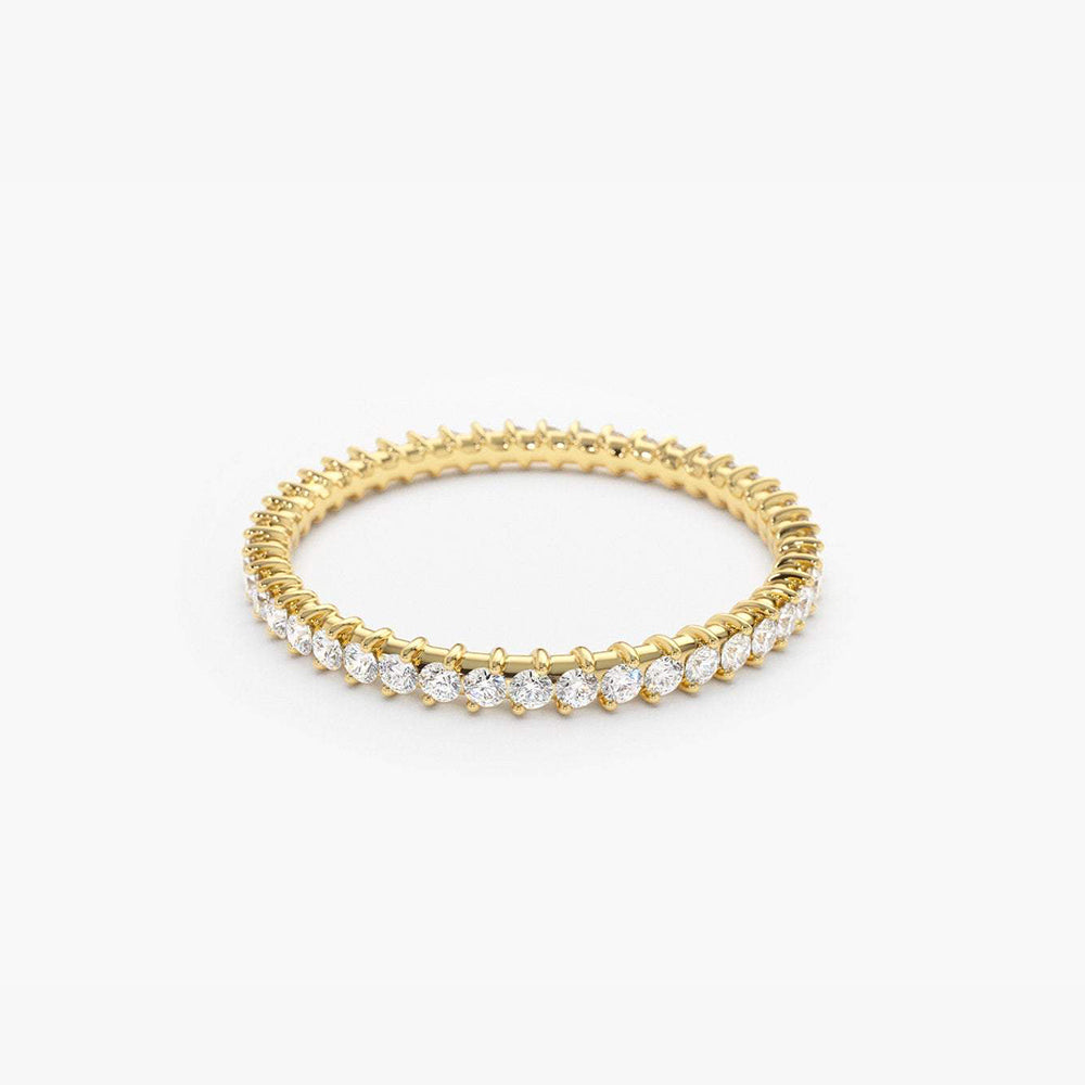 14k Full Eternity Petite Diamond Ring - GeumJewels