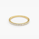 14k Full Eternity Petite Diamond Ring - GeumJewels