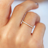 14k Full Eternity Petite Diamond Ring - GeumJewels