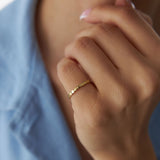 14K Geometric Square Stacking Ring - GeumJewels