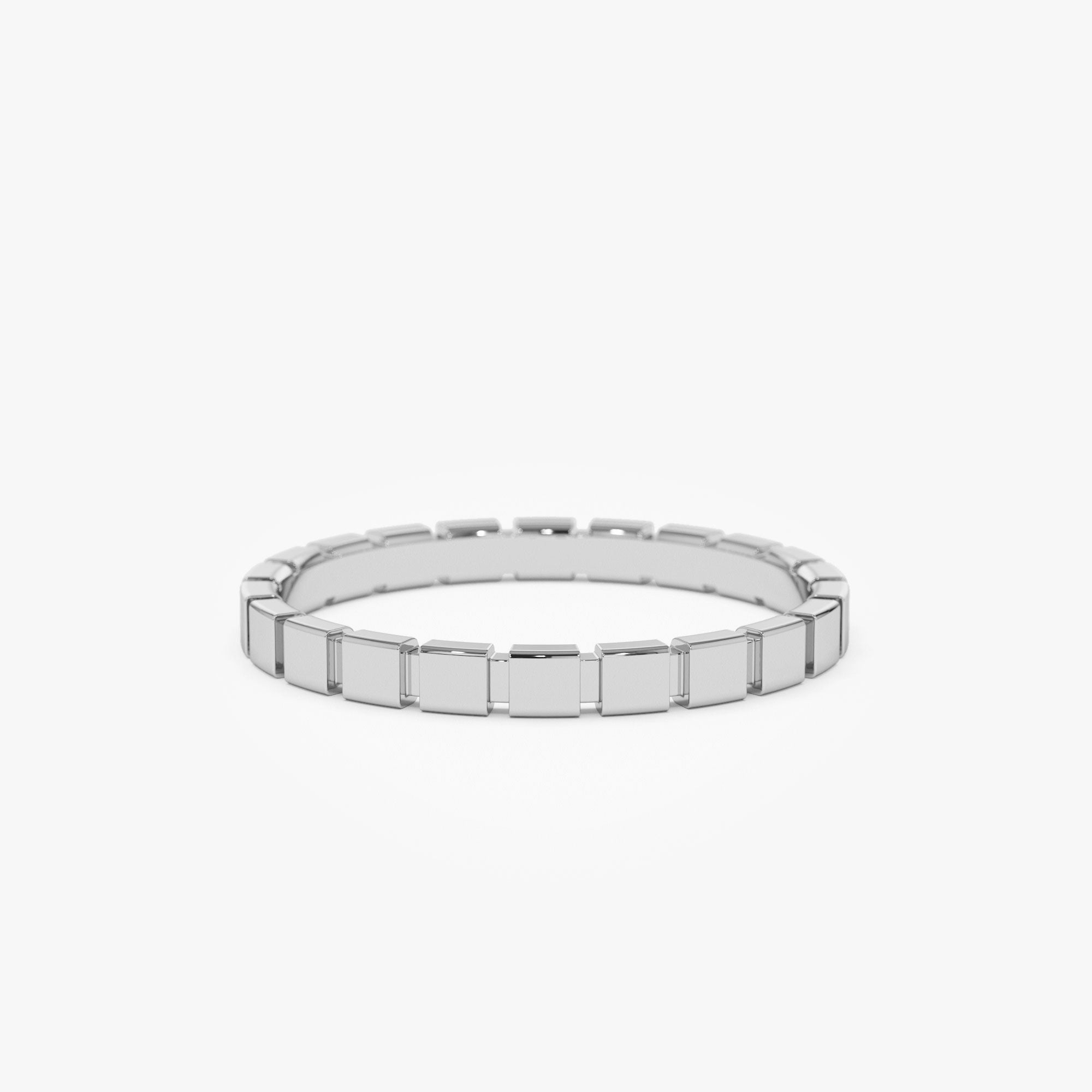14K Geometric Square Stacking Ring - GeumJewels