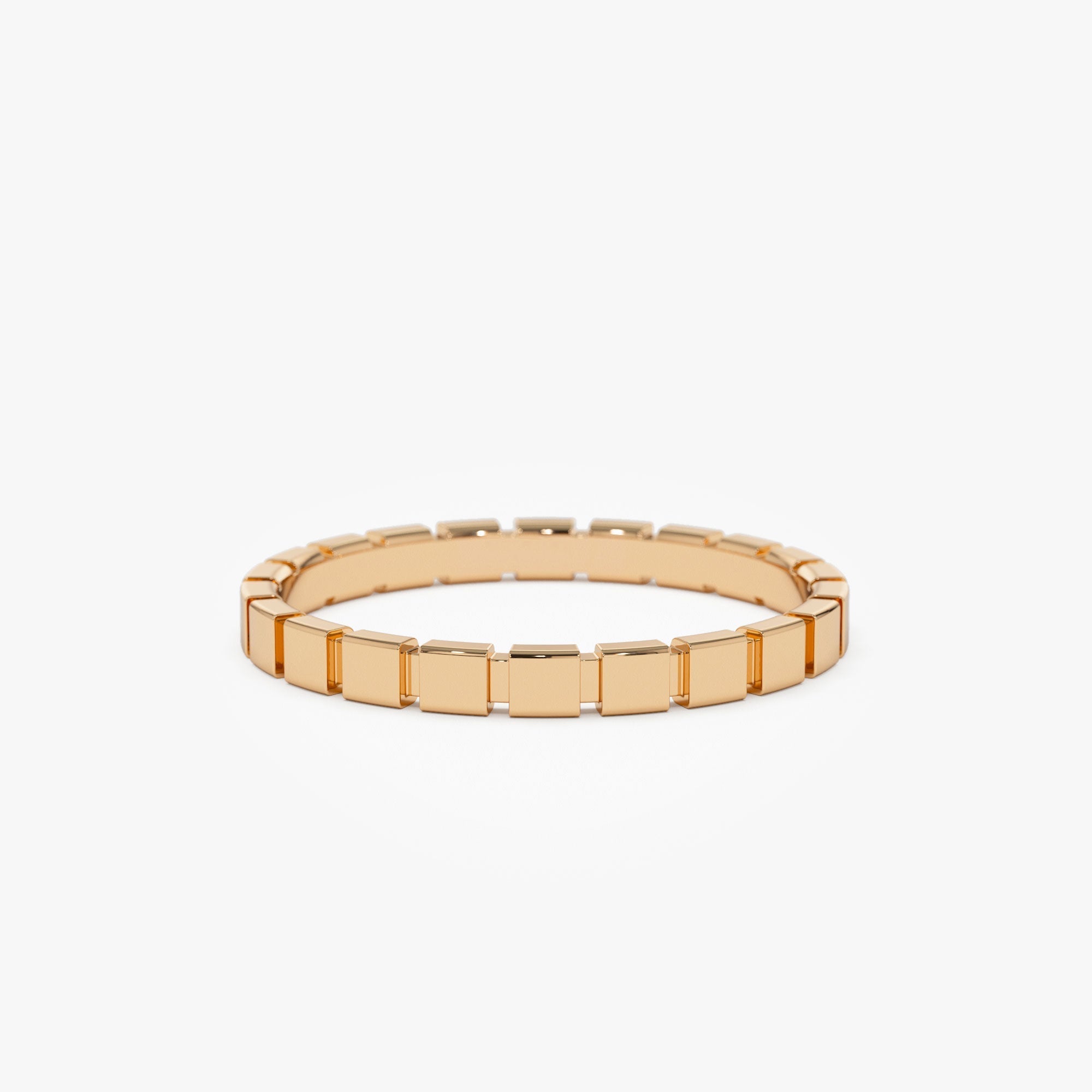 14K Geometric Square Stacking Ring - GeumJewels