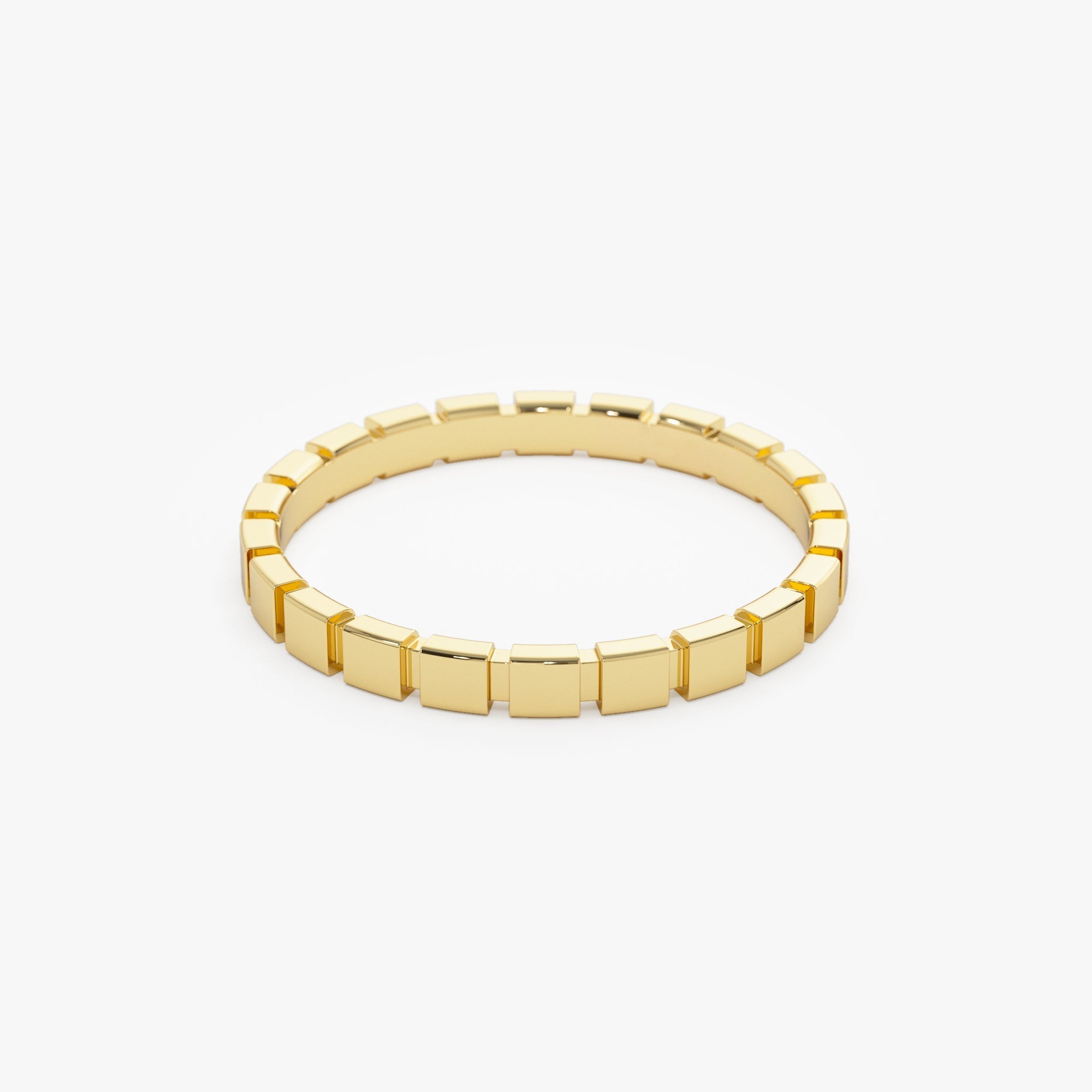 14K Geometric Square Stacking Ring - GeumJewels