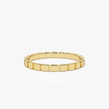 14K Geometric Square Stacking Ring - GeumJewels