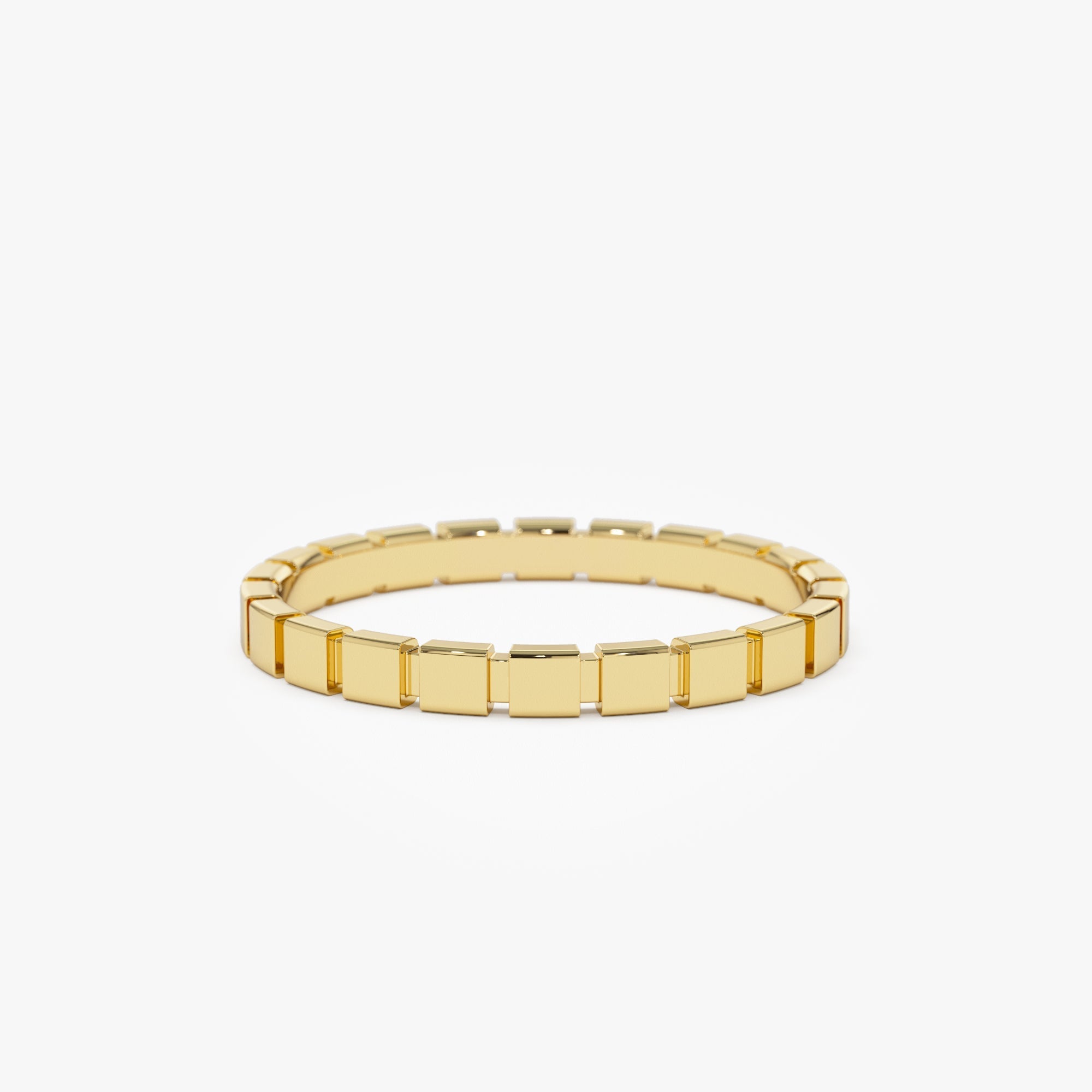 14K Geometric Square Stacking Ring - GeumJewels
