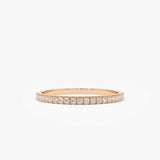 14K Gold 1.5MM Full Eternity Diamond Ring - GeumJewels