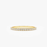 14K Gold 1.5MM Full Eternity Diamond Ring - GeumJewels