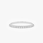 14K Gold 11 Stone Diamond Wedding Band - GeumJewels