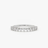 14K Gold 3 Prong Diamond Wedding Ring - GeumJewels