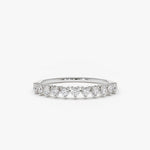 14K Gold 3 Prong Diamond Wedding Ring - GeumJewels