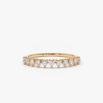 14K Gold 3 Prong Diamond Wedding Ring - GeumJewels