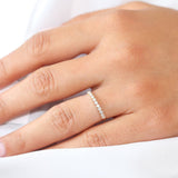 14K Gold 3 Prong Diamond Wedding Ring - GeumJewels