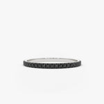 14K Gold Black Diamond Eternity Band - GeumJewels